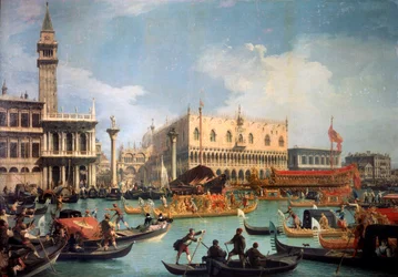 Buccentoros Paluu Doges-palatsin laiturille, 1730-luku.