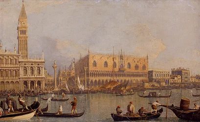 Italian: Veduta del Palazzo Ducale di Venezia Näkymä Venetsian herttuan palatsista.