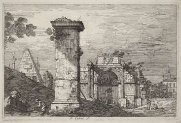 Maisema ja raunioituneita monumentteja