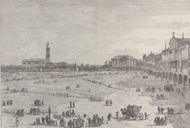 Prà della Valle: Prà della Valle -aukion oikea puolisko Padovassa, Col ..., 1735-46.