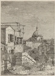 Talo, jossa on kirjoitus [vasemmalla], 1741.