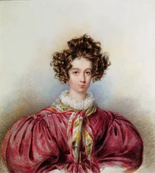 George Sandin (1804-76) muotokuva 1830 (pastelli paperille)