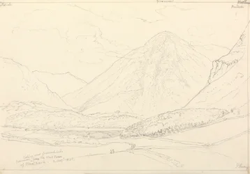 Grasmoor Mellbreakin läntiseltä juurelta, 2. elokuuta 1835