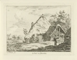 Kärry maatilalle Te Eext in Drenthe (otsikko esineessä) Maisemat (1-6) (sarjan nimi)