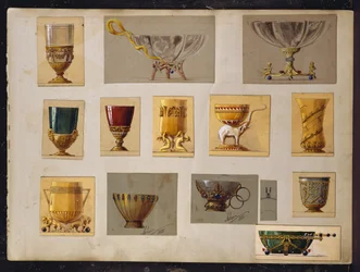 Mallivalikoima, House of Carl Faberge (kynä ja akvarelli paperille)