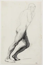 Tutkimus Simsonin jaloille museon kuvaan "Simson filistealaisten joukossa" (kms830)