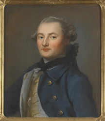 Kreivi Georg Magnus Sprengtporten, homme politique suedois, finlandais et russe - Muotokuva kreivi Georg Magnus Sprengtportenista (1740-1819), Brander, Carl Fredrich (1705-1779). Öljy kankaalle, 1700-luvun toinen puolisko. Mitat: 60x50 cm. kansallista musi