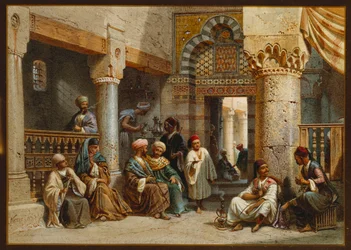 Arabialaisia hahmoja kahvilassa, 1870