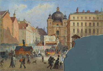 Wienin Peterskirche Grabenista katsottuna