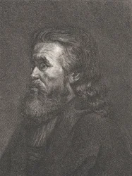 Muotokuva vanhasta miehestä, jolla on parta, n. 1767-1807.