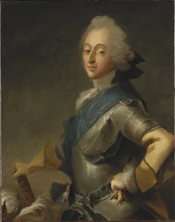Frederic V de Danemark - Muotokuva Tanskan kuninkaan Frederick V:stä (1723-1766), Pilo, Carl Gustaf (1711-1793). Öljy kankaalle. Mitat: 84,5 x 67 cm. Tukholman kansallismuseo