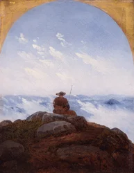 Vaeltaja vuorenhuipulla, 1818.