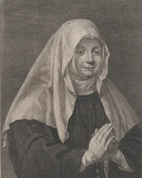 Muotokuva rukoilevasta nunnasta, n. 1771.