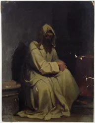 Istuvan munkin muotokuva, 1847 (öljy paperille)