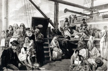 Ohjausmatkustajat, jotka muuttavat Saksasta Yhdysvaltoihin, 1899