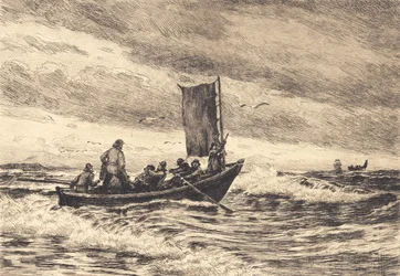 Kalastusvene surffailla