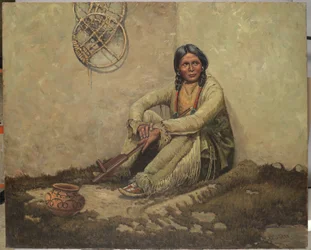 Peace Pipe (öljy kankaalle)