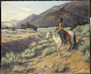 Scout, Taos Valley, New Mexico (öljy kankaalle)
