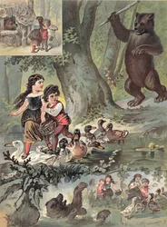 Hannu ja Kerttu metsässä, noin 1880