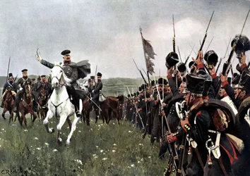Kenraali Blucher ennen taistelua Katzbachissa 26. elokuuta 1813