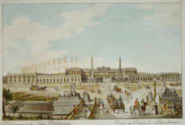 Der Eingang in das Schloß Schönbrunnin