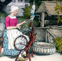 Grimmin veljekset - Sadut - Hulda-äiti. Kuvan päivämäärä noin 1910. Carl Simonin arkisto