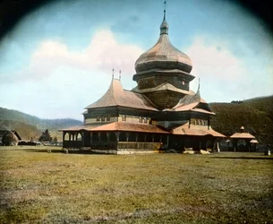 Romania, kreikkalainen yhdistynyt kirkko Bukovinan alueella, kuvan päivämäärä: noin 1920. Carl Simonin arkisto