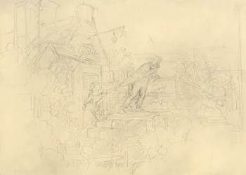 Der Zechpreller, 1800-luvun puoliväli, loppu, n. 1924.