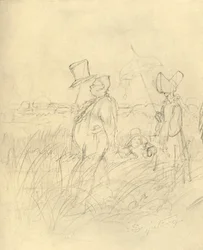 Sonntagsspaziergang, 1800-luvun puoliväli, loppu, n. 1924.