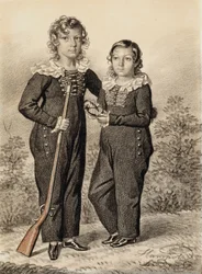 Aleksanteri ja Aleksei Dondukov-Korsakovin muotokuva, 1820-luvun loppu-1830-luvun alku.