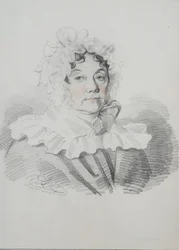Muotokuva Maria Ivanovna Rimskaja-Korsakovasta, s. Naumova 1764-1832, 1820-luku.