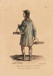 Marollesin juustokauppias Les cris de Parisista n. 1823-25 (litho)