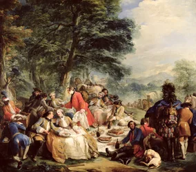 Metsästysseurueen lounas, 1737