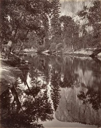 Peilinäkymä El Capitanista, Yosemite, n. 1872, painettu n. 1876.