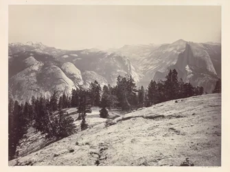 The Domes, Sentinel Domesista, Yosemite, c. 1865-1866.