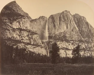 2637 Ft. Yosemiten putoukset, näkymä edestä, 1861.