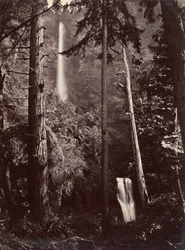 Multnomah Falls, Oregon, 1867, painettu myöhemmin.