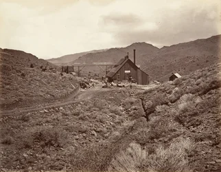 Sutro Tunnel Shaft No. 3, 1875, painettu n. 1876.