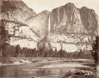 Yosemite Falls, 2 634 jalkaa, n. 1872, painettu n. 1876.