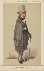 Vanity Fair: Päivän miehet nro 14 Uskollinen ystävä, arvostettu Savant..., 1870.