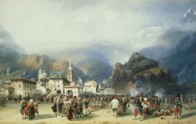 Sota Italiassa: Susa, Mont Cenis, Bivouac ranskalaisten joukkojen kanssa, 1859
