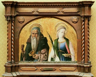 Pyhä Antonius erakko ja Pyhä Lucy, noin 1470 (tempera laudalle).