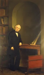 Alessandro Manzonin muotokuva. De Notarisin maalaus. Milano Manzoni-talo.