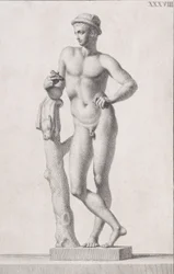 Merkuriuksen patsas, 1734