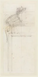 Piirustus, ovikotelon malli, 1725-50