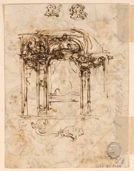 Piirustus, pään tutkimuksia, 1760-80