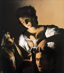 Judith Holofernesin pään kanssa, noin 1610-1615.