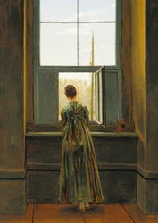 Nainen ikkunan ääressä, 1822