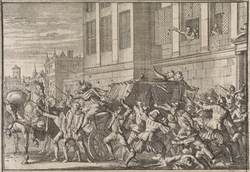 Hyökkäys Madridissa Olivaresin kreivin Gaspard de Gusmánin vaunuja vastaan, 1643