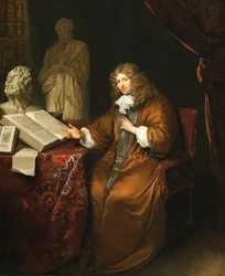 ""Abraham van Lennepin muotokuva (1627-1678)"" (Keräilijä Abraham van Lennepin muotokuva) Peinture de Caspar Netscher (1639-1684)